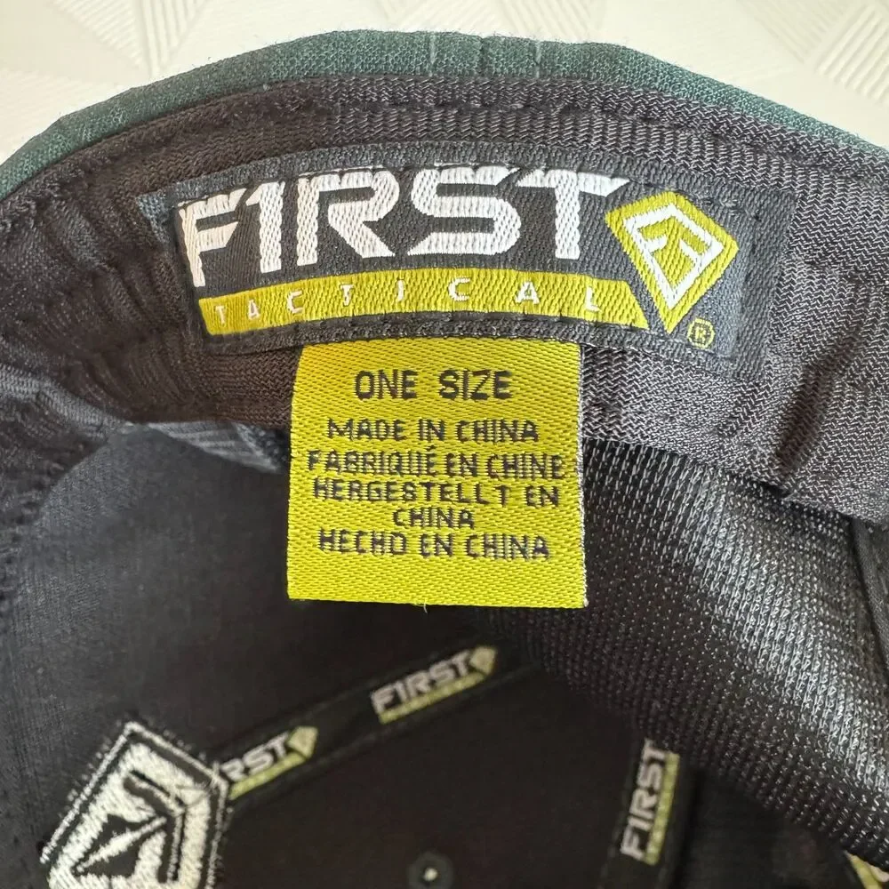 First Tactical Hat Adult Adjustable Strapback Green Logo Baseball Cap Outdoor